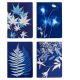 Geniet genaaid draad notitieboek Clairefontaine CYANOTYPE