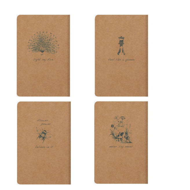 Geniet genaaid draad notitieboekje Clairefontaine FLYING SPIRIT met bladwijzer flap