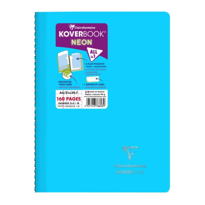 Cahier à spirales CLAIREFONTAINE KOVERBOOK POLYPRO TRANSPARENT Cahier à spirales CLAIREFONTAINE KOVERBOOK POLYPRO TRANSPARENT