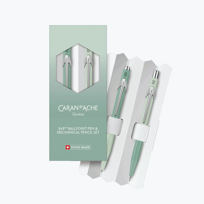 Set balpen + potlood Caran d'Ache 849  MYSTY FOREST - gelimiteerde editie Set balpen + potlood Caran d'Ache 849  MYSTY FOREST - gelimiteerde editie