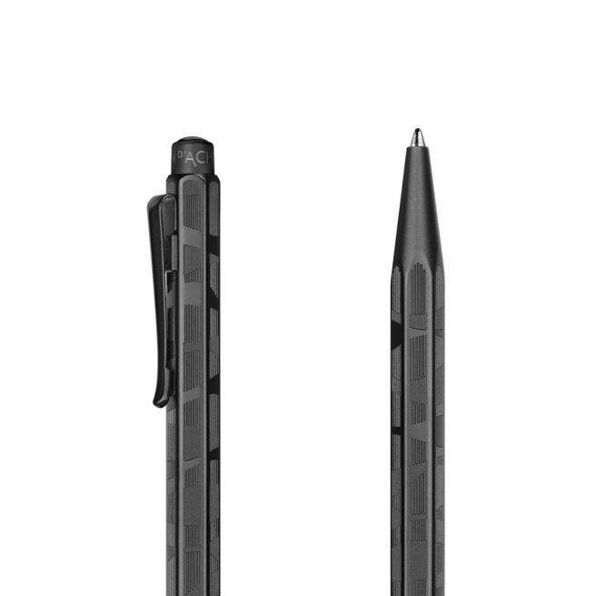 Balpen Caran d'Ache ECRIDOR BLACK LINES met lederen etui Balpen Caran d'Ache ECRIDOR BLACK LINES met lederen etui