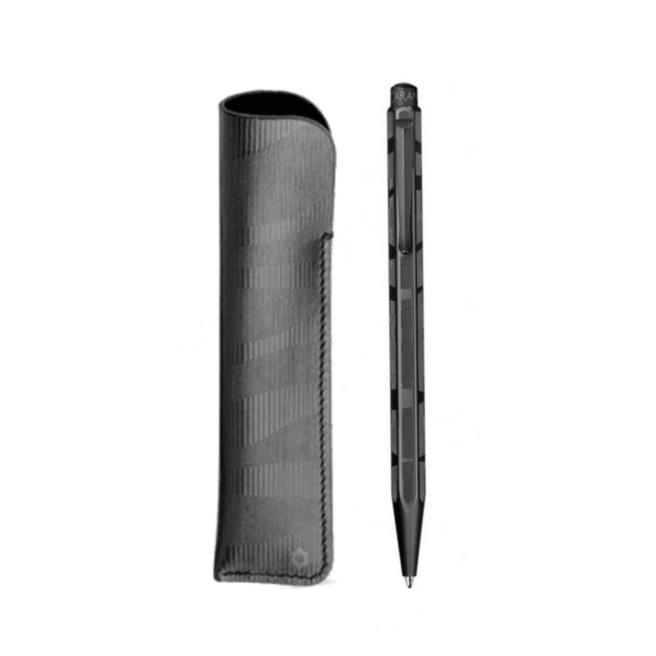 Balpen Caran d'Ache ECRIDOR BLACK LINES met lederen etui