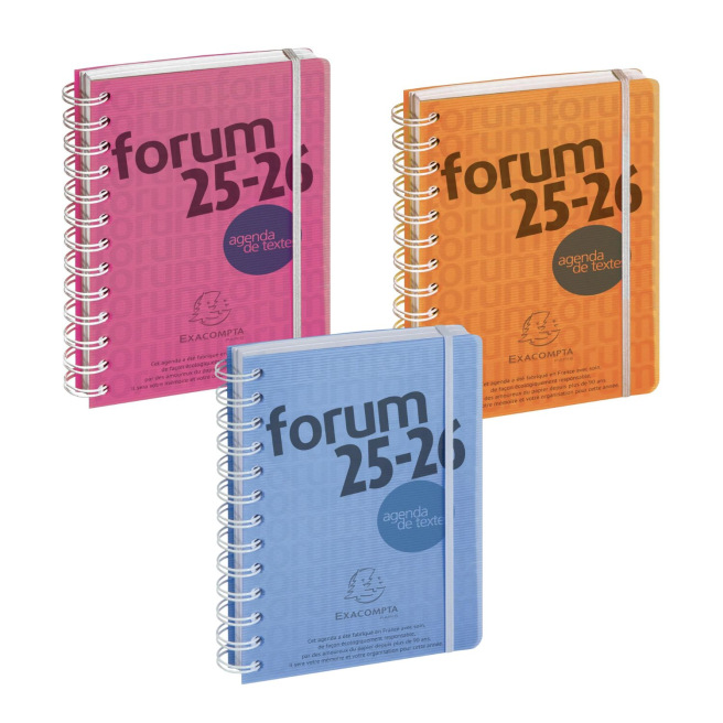 Agenda scolaire Exacompta FORUM - 12 x 17 cm - 1 jour par page