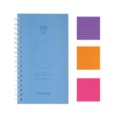 Agenda scolaire Exacompta SAD 16S - 16 MOIS - 9 x 16 cm - 1 semaine sur 2 pages