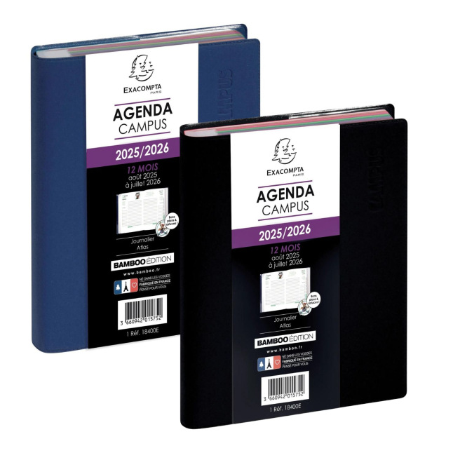 Schoolagenda Exacompta CAMPUS - 12 x 17 cm - 1 dag per pagina