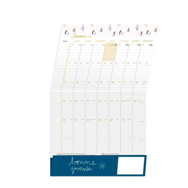 Calendrier scolaire Quo Vadis DE LA TRIBU - mensuel sur 16 mois - 32 x 30 cm