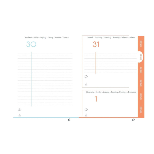 Agenda scolaire Quo Vadis EUROTEXTAGENDA - 10 x 15 cm - 1 jour par page