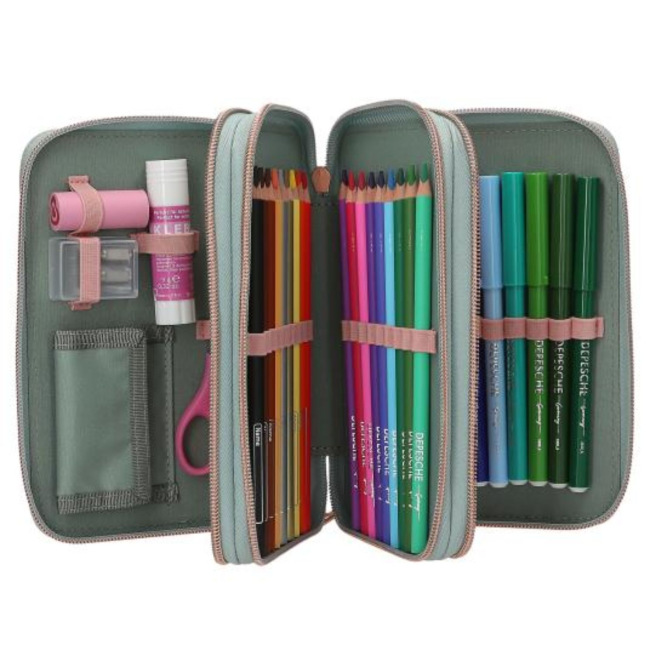 TOP MODEL etui met 3 compartimenten TOP MODEL etui met 3 compartimenten