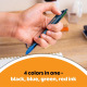 Stylo-bille BIC 4 COULEURS RAINBOW