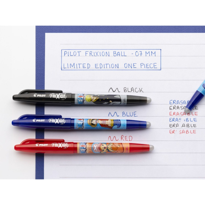 Pilot rollerpen FRIXION - gelimiteerde editie ONE PIECE Pilot rollerpen FRIXION - gelimiteerde editie ONE PIECE