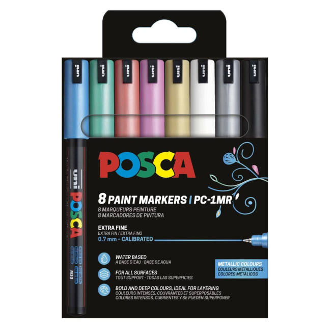 Set van Uni-Ball Posca verfmarkers Set van Uni-Ball Posca verfmarkers