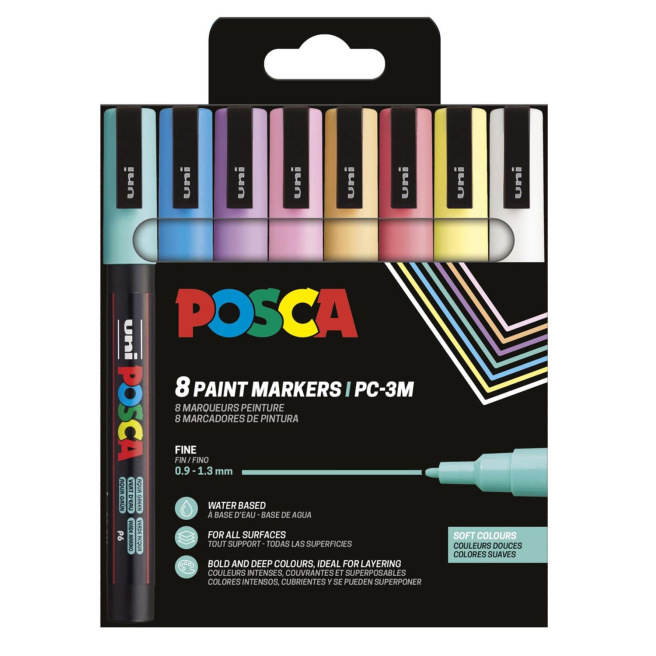 Set van Uni-Ball Posca verfmarkers Set van Uni-Ball Posca verfmarkers
