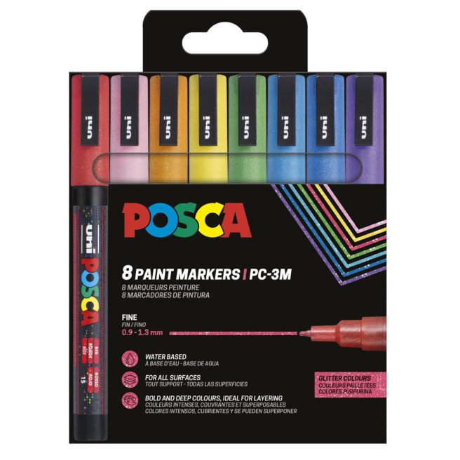 Set van Uni-Ball Posca verfmarkers Set van Uni-Ball Posca verfmarkers