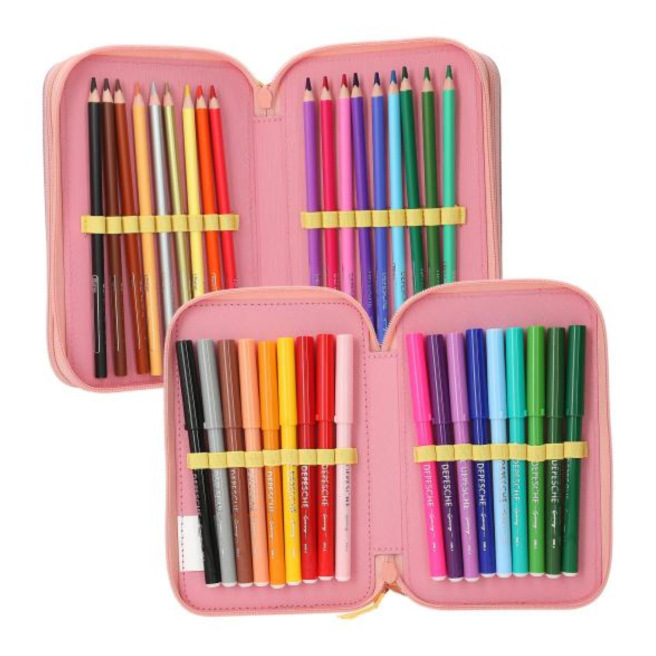 TOP MODEL etui met 3 compartimenten TOP MODEL etui met 3 compartimenten