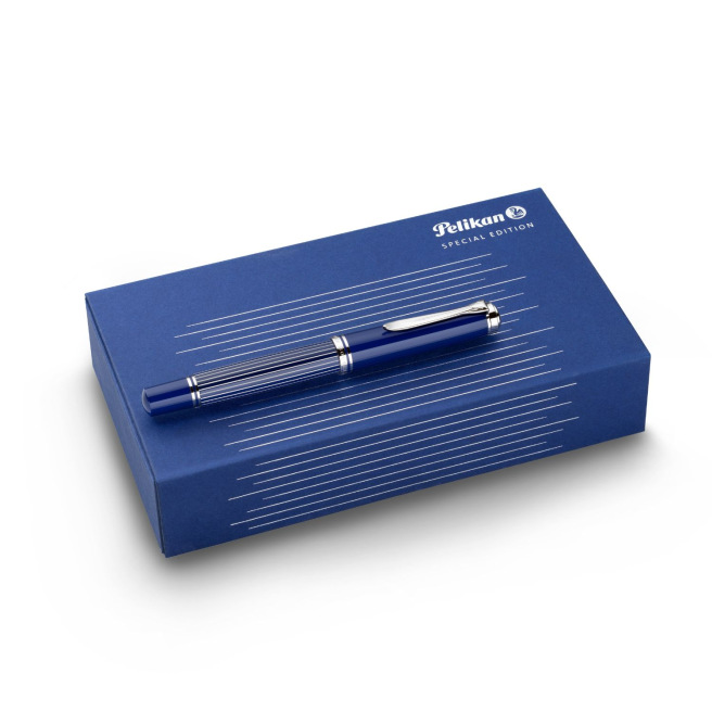 Stylo Pelikan SOUVERAN M815 Metal Striped Blue - stylo-plume - plume M