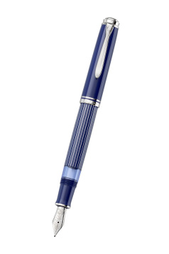 Pelikan SOUVERAN M815 Metal Gestreept Blauw - vulpen - penpunt M