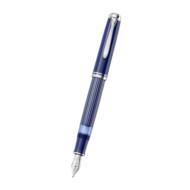 Stylo Pelikan SOUVERAN M815 Metal Striped Blue - stylo-plume - plume M