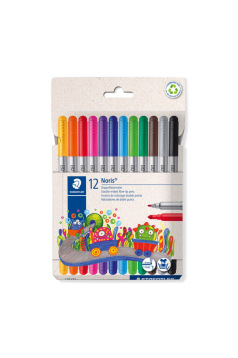 Feutres de coloriage Staedtler NORIS CLUB DOUBLE POINTE - étui de 12