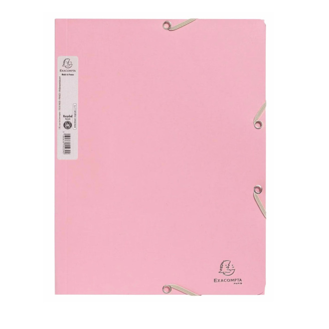 Map met flappen en elastiek Exacompta AUTENTIK van gerecycled karton - A4