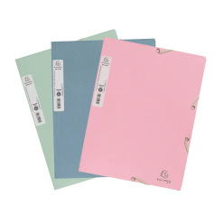 Map met flappen en elastiek Exacompta AUTENTIK van gerecycled karton - A4