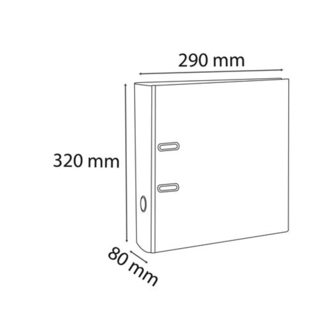 Exacompta AUTENTIK ordner met hefboommechanisme in stevig gerecycled karton - A4 - rug 8 cm
