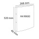 Classeur à 2 anneaux Exacompta CHROMALINE PASTEL en plastique souple - A4 - dos 4 cm