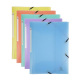 Exacompta CHROMALINE PASTEL elastomap met 3 kleppen  - A4