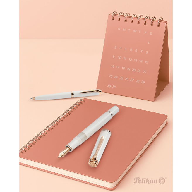 Pelikan SOUVERAN 600 WIT & ROSEGOUD pen - speciale editie
