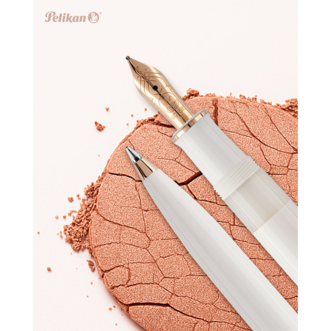 Stylo Pelikan SOUVERAN 600 WHITE & ROSE GOLD - édition spéciale