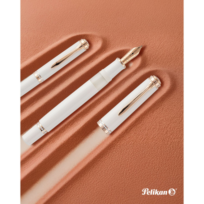 Pelikan SOUVERAN 600 WIT & ROSEGOUD pen - speciale editie