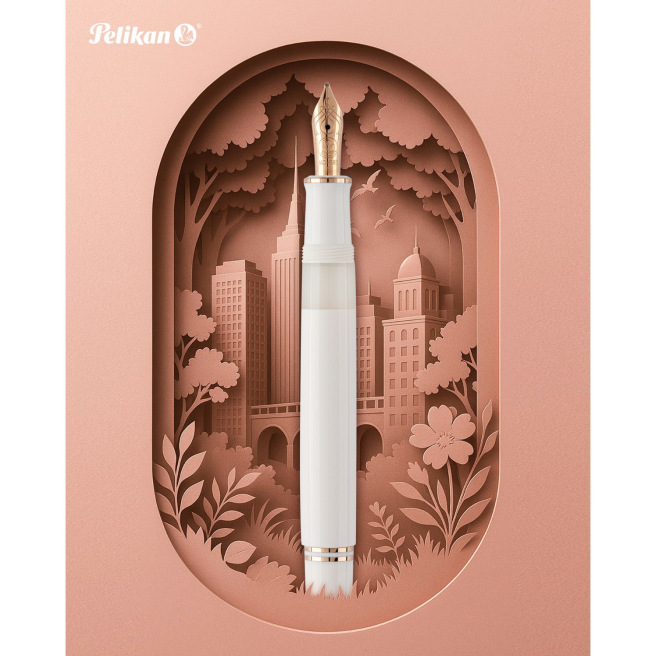 Stylo Pelikan SOUVERAN 600 WHITE & ROSE GOLD - édition spéciale
