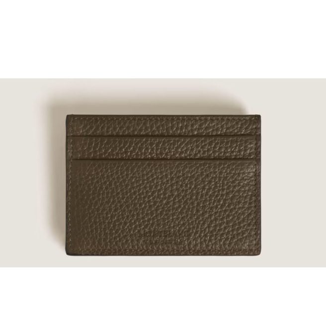 Porte-cartes Montblanc en cuir GRAIN - 5 cartes - khaki