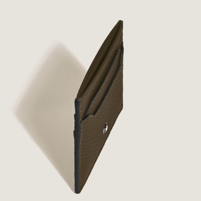 Montblanc GRAIN lederen kaarthouder - 5 kaarten - khaki
