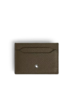 Porte-cartes Montblanc en cuir GRAIN - 5 cartes - khaki