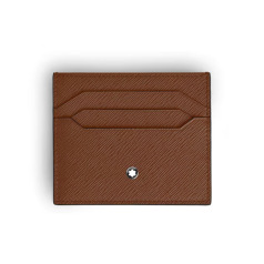 Porte-cartes Montblanc en cuir SARTORIAL - 6 cartes - fauve