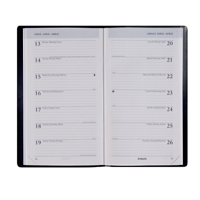 Agenda Brepols BREPLAN - 9 x 16 cm - 1 week per pagina Agenda Brepols BREPLAN - 9 x 16 cm - 1 week per pagina
