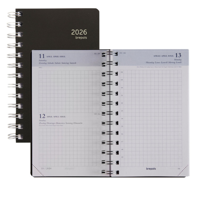 Agenda Brepols BUILDING - 10 x 16,5 cm - 1 dag per pagina