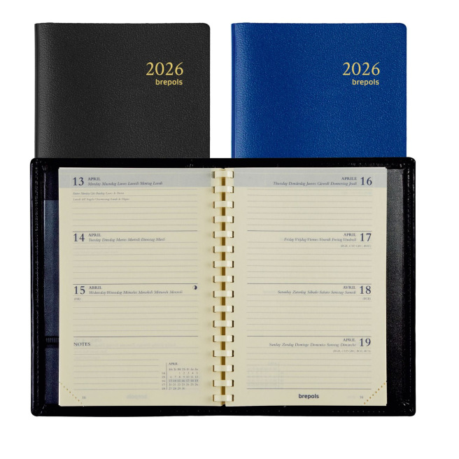 Agenda Brepols DELTA - 8,1 x 12 cm - 1 semaine sur 2 pages