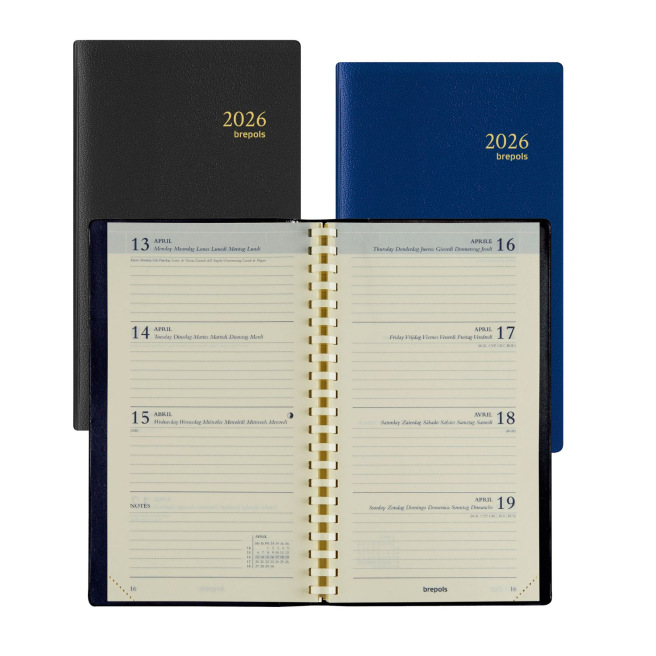 Brepols INTERPLAN Agenda - 9 x 16 cm - 1 week over 2 pagina's Brepols INTERPLAN Agenda - 9 x 16 cm - 1 week over 2 pagina's