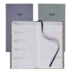 Brepols NOTAVISION Agenda - 9 x 16 cm - 1 week op 2 pagina's + notities - Dubletta kaft
