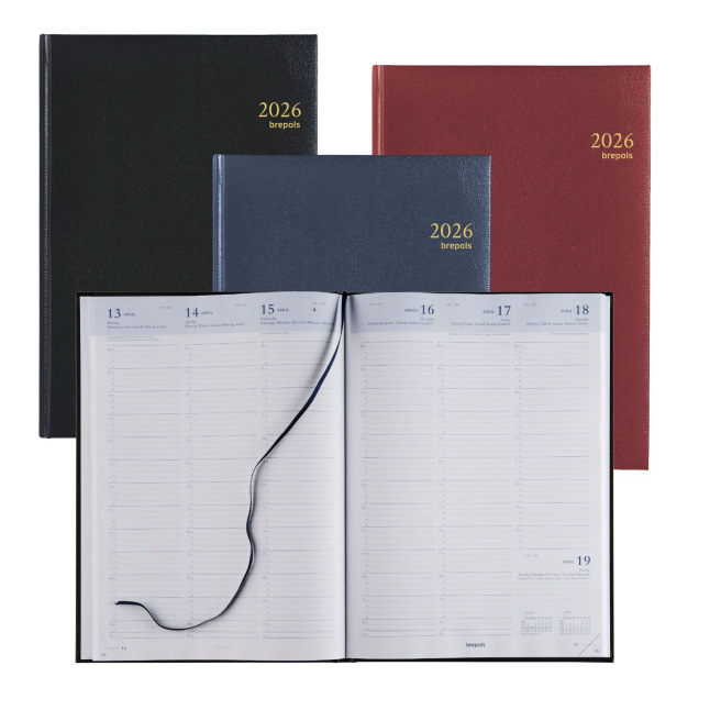 Agenda Brepols OMEGA - 21 x 29 cm - 1 semaine sur 2 pages