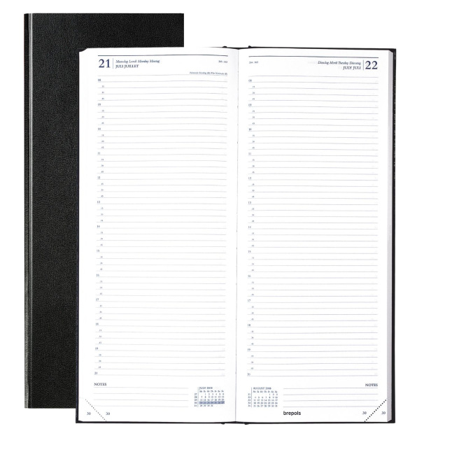 Agenda Brepols SATURNUS 111 - 12,8 x 33 cm - 1 jour par page