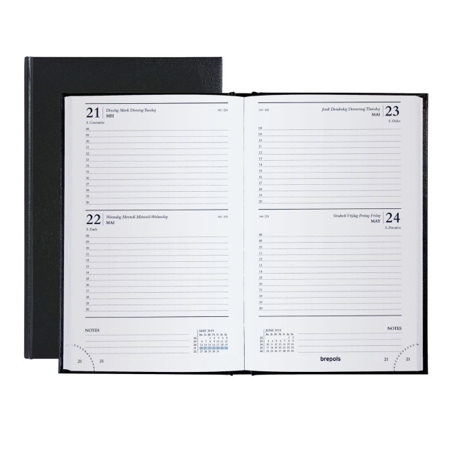 Agenda Brepols SATURNUS 221 - 13,3 x 20,8 cm - 2 dagen per pagina