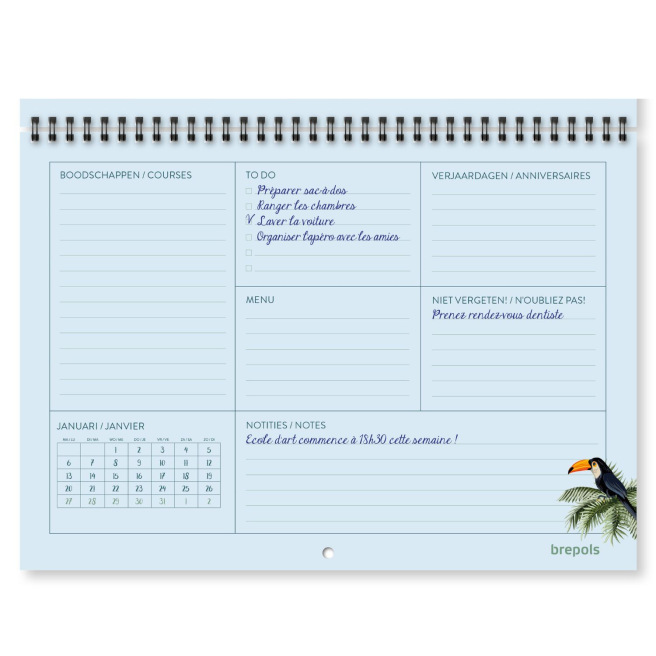 Brepols FAMILIE Kalender - maandelijks over 16 maanden - 29 x 29 cm Brepols FAMILIE Kalender - maandelijks over 16 maanden - 29 x 29 cm