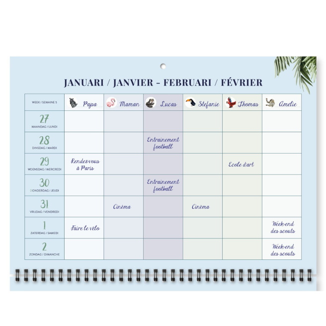 Brepols FAMILIE Kalender - maandelijks over 16 maanden - 29 x 29 cm Brepols FAMILIE Kalender - maandelijks over 16 maanden - 29 x 29 cm