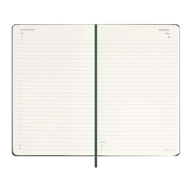 Agenda Moleskine - Large 13 x 21 cm - 1 jour par page