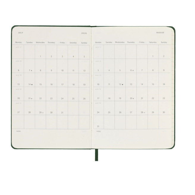 Moleskine Agenda - Pocket 9 x 14 cm - 1 week op 2 pagina's met notities Moleskine Agenda - Pocket 9 x 14 cm - 1 week op 2 pagina's met notities