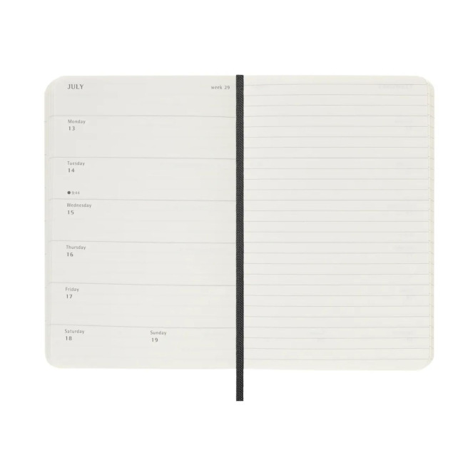 Moleskine Agenda - Pocket 9 x 14 cm - 1 week op 2 pagina's met notities Moleskine Agenda - Pocket 9 x 14 cm - 1 week op 2 pagina's met notities