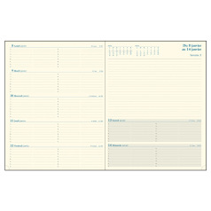 Exacompta ESPACE 27 Agenda - 21 x 27 cm - 1 week op 2 pagina's met notities Exacompta ESPACE 27 Agenda - 21 x 27 cm - 1 week op 2 pagina's met notities