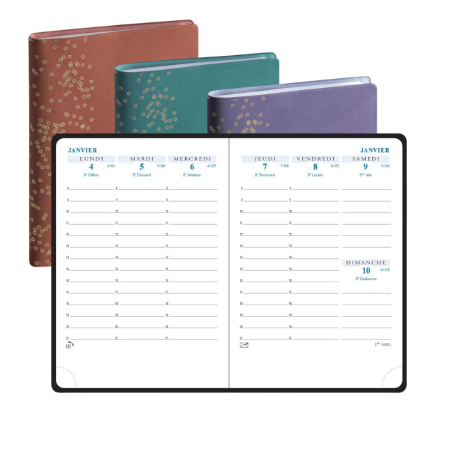 Agenda Exacompta HORIZONS 13 - 9 x 13 cm - 1 semaine sur 2 pages